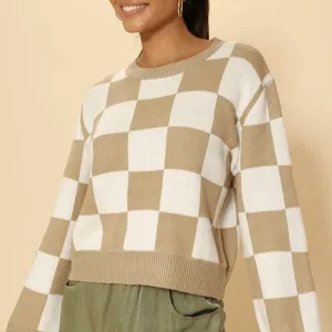 Vicki Checkered Sweater