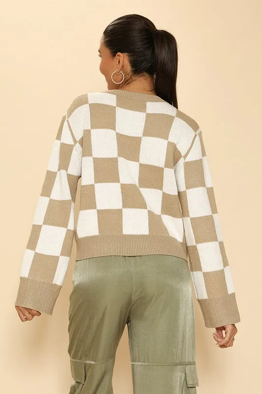 Vicki Checkered Sweater