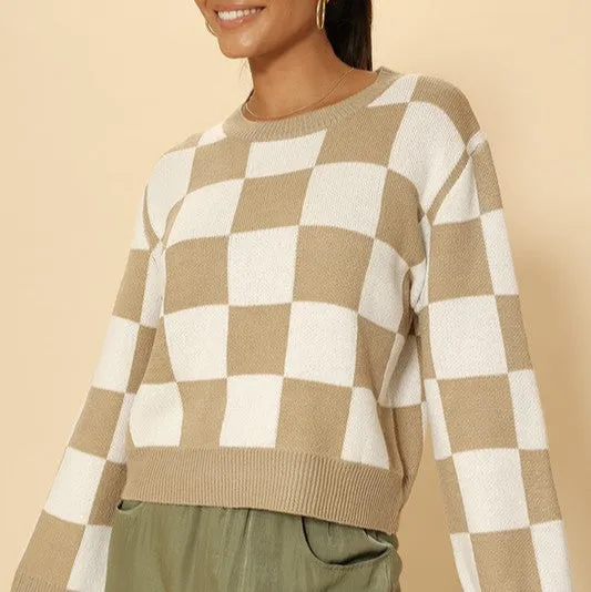 Vicki Checkered Sweater
