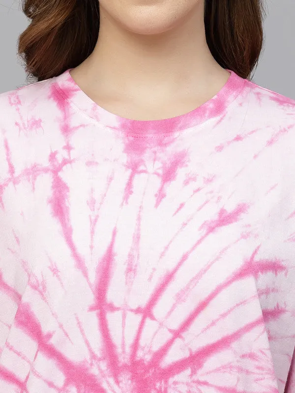 Women Pink Odour Free Oversize T-shirts
