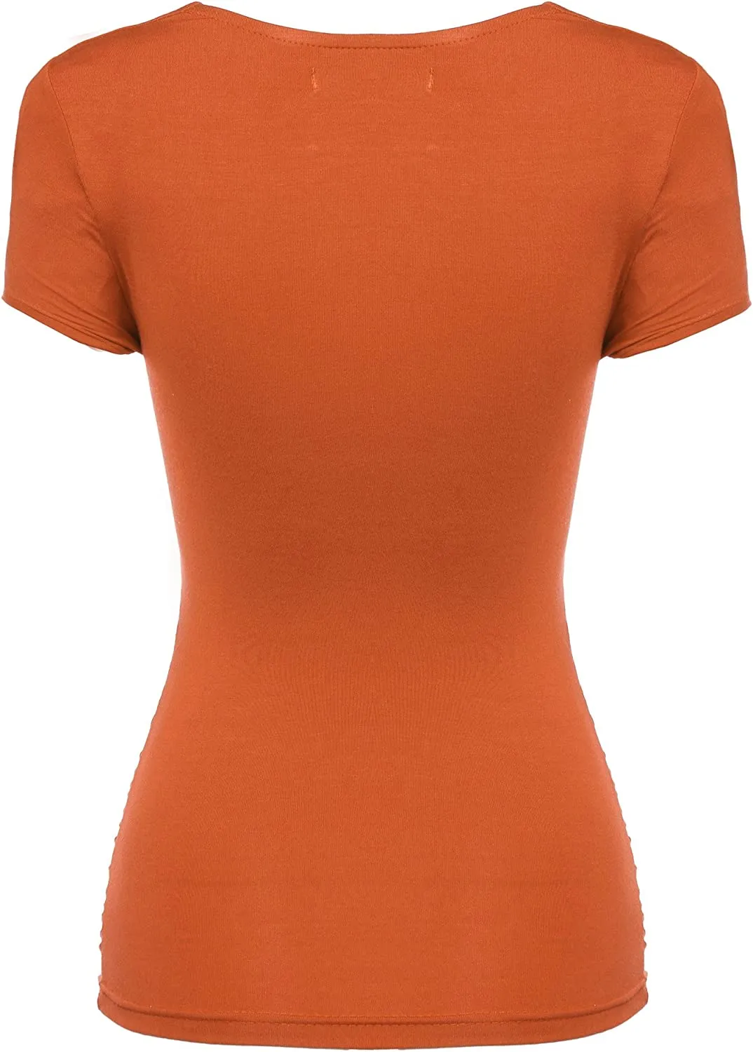 Women's Cross-Front V Neck Ruched Short Sleeve Blouses Shirts Tops S-XXL - Zeagoo (Us Only)
