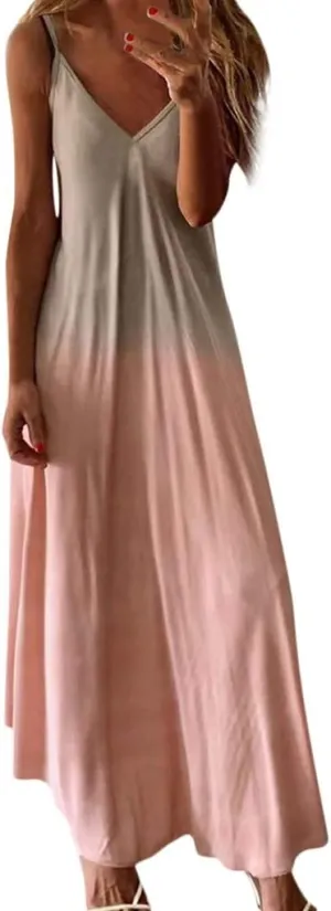 Womens Summer Dresses 2024 Casual Boho Spaghetti Strap Floral Midi Dress Plus Size Long Flowy Maxi Sundresses