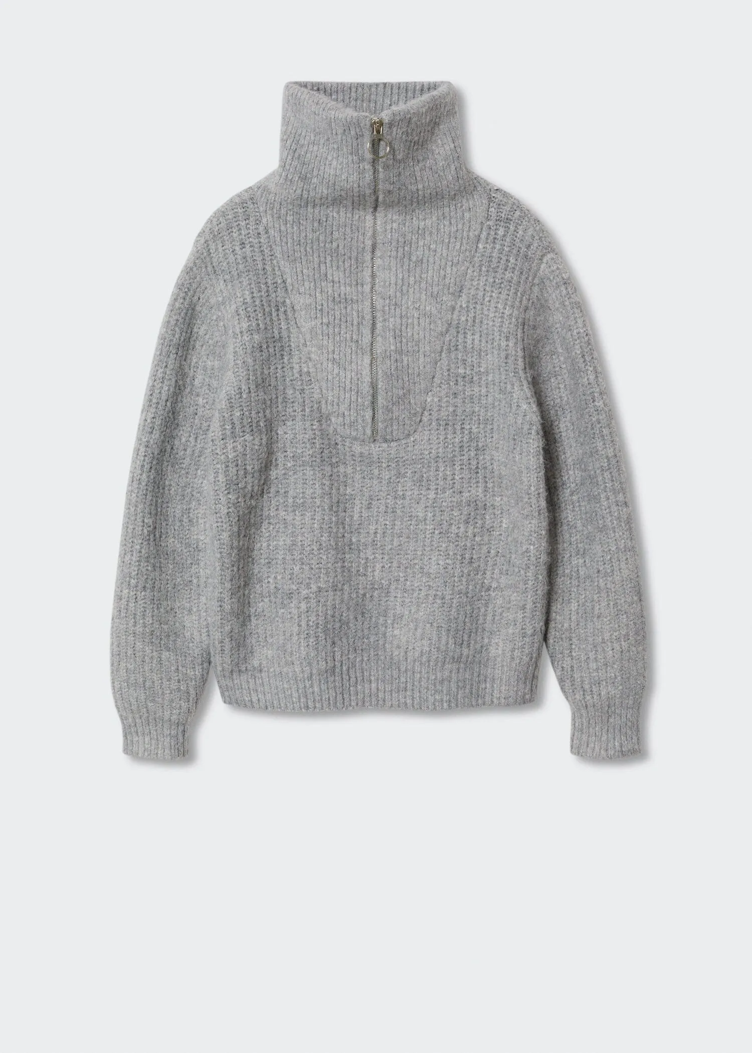 Zip knit sweater