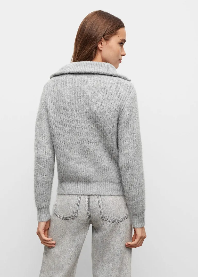 Zip knit sweater